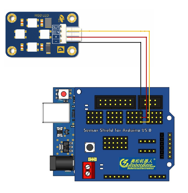 Arduino RGB LED 模块 全彩LED灯 LED流水灯模块 机器人配件